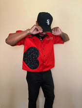 Load image into Gallery viewer, Shattered Emotions- Unisex Slight Cropped Button Down
