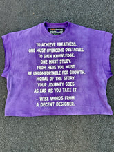 Load image into Gallery viewer, Wise Word Tee - Washed Purple
